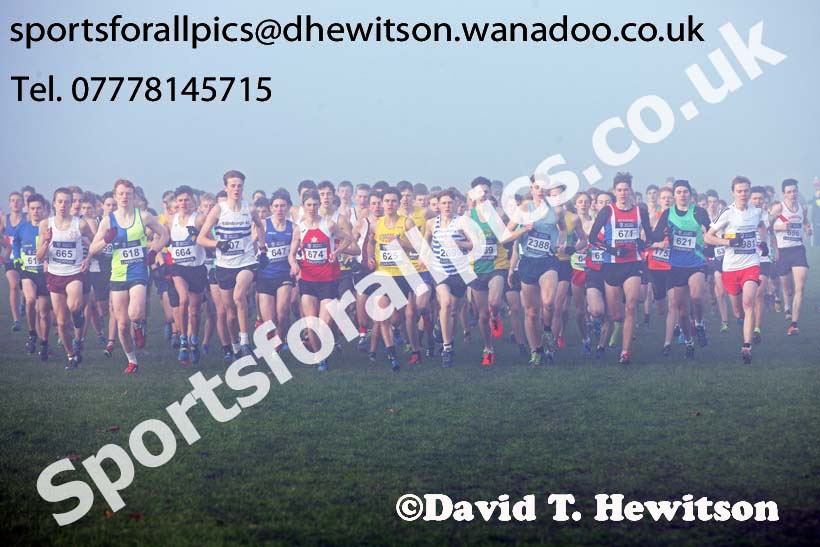 Mens under-17s, European Cross Country Trials, Sefton Park, Liverpool. Photo: David T. Hewitson/Sports for All Pics
